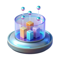 dreamy sumptuous Holographic display, floating, data streams with Transparent Background top-tier png