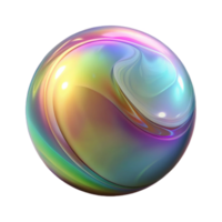 breathtaking exceptional Hyper-specific, professional render of an isolated cutout, photorealistic, single iridescent soap bubble with swirling, rainbow-colored patterns with Transparent Background png