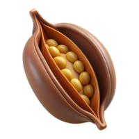 breathtaking notable Concept art style, isolated cutout of a single, dried seed pod with open chambers and visible seeds with Transparent Background png