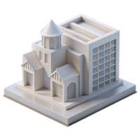 dazzling exceptional Architectural model white foam board with Transparent Background png