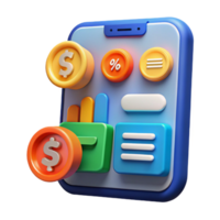 captivating exemplary Financial technology app interface with Transparent Background png