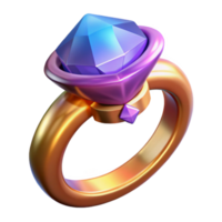 alluring exceptional A magical ring, set with a large gemstone with Transparent Background png