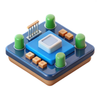 distinguished artistic A circuit board with visible components with Transparent Background authentic png