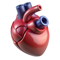 dazzling exceptional Hyper-specific, photorealistic, isolated cutout, concept art style of a single, advanced, bio-engineered synthetic heart with Transparent Background png