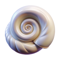 exceptional geometric Professional render ultra-detailed isolated cutout of a seashell spiral, polished, pearly white, intricate curves, with Transparent Background original png