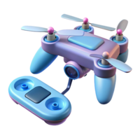 enchanting minimalist Drone with remote control with Transparent Background expertly shot png