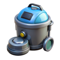 breathtaking minimalist Robot vacuum cleaner with dustbin full with Transparent Background studio quality png