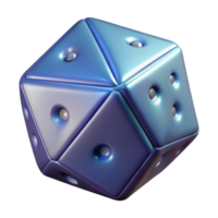 breathtaking melancholic elegant Photorealistic professional render, hyper-specific, single isolated dice, six-sided, showing a three, ultra-detailed with Transparent Background expertly shot png
