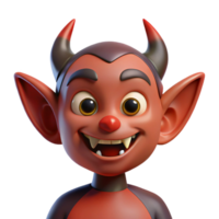 dramatic exemplary A playful imp with pointed ears and a mischievous grin with Transparent Background png