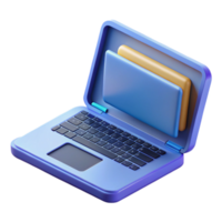 deslumbrante elegante computador portátil computador com aberto tampa exibindo código com transparente fundo artesão png