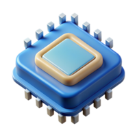 sumptuous energetic industrial Microchip processor with Transparent Background high resolution png