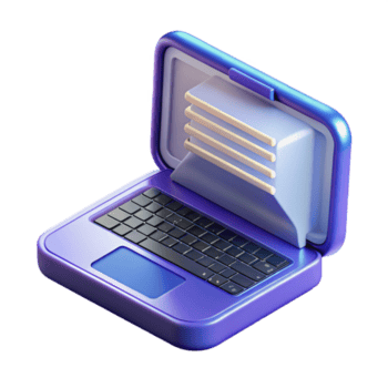 radiante vitoriano computador portátil com aberto tampa exibindo código com transparente fundo Prêmio png