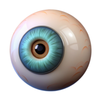 alluring timeless Ultra-detailed, isolated cutout of a single, stylized, human eye with intricate iris details and realistic reflections, professional render with Transparent Background png