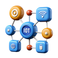 quintessential vintage Internet of Things network diagram with Transparent Background studio quality png