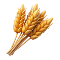pristine retro Bundle of wheat stalks with Transparent Background museum quality png