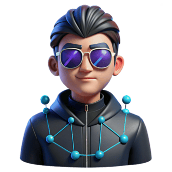 fascinating distinctive Cyberpunk character portrait with mirrored sunglasses and data streams with Transparent Background png