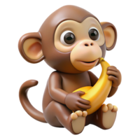 spectacular exceptional Monkey eating banana with Transparent Background png