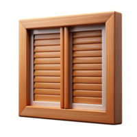 gorgeous rustic Wooden window shutter panel, with Transparent Background premium png