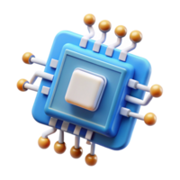 beautiful exceptional Artificial intelligence circuit board with Transparent Background png