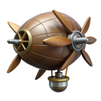 unforgettable futuristic Steampunk dirigible propeller with large blades and a central hub with Transparent Background refined png