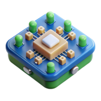 beautiful sought-after A circuit board with visible components with Transparent Background png