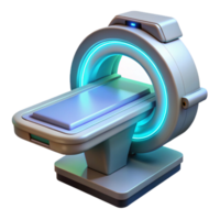 serene peaceful surreal Medical scanner with glowing display and intricate sensors with Transparent Background expertly shot png