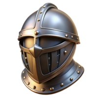 alluring celebrated Ultra-detailed, professional render of a single, medieval knight's helmet with a visor Isolated cutout with Transparent Background png