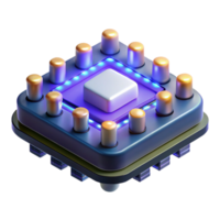 alluring mysterious avant-garde Ultra-detailed professional render of a single circuit board with glowing LEDs, isolated cutout with Transparent Background sharp png