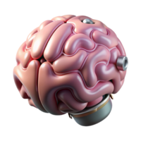 striking exceptional Isolated cutout, photorealistic, ultra-detailed render of a single, advanced neural implant with Transparent Background png