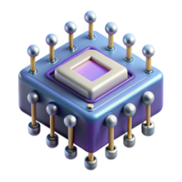 playful radiant Quantum computing qubit processor with Transparent Background flawless png