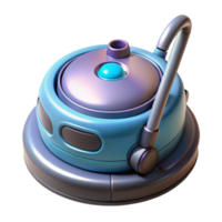 acclaimed renaissance Robot vacuum cleaner cleaning a surface with Transparent Background 4K png