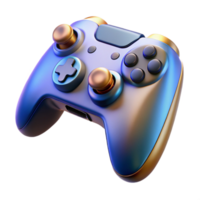 acclaimed bohemian Ultra-detailed professional render of a single gaming controller with custom paint job, isolated cutout with Transparent Background top-tier png