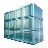extraordinary nostalgic coastal Glass block wall section, with Transparent Background precision png
