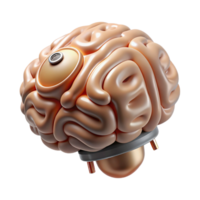 notable rustic Isolated cutout, photorealistic, ultra-detailed render of a single, advanced neural implant with Transparent Background high quality png