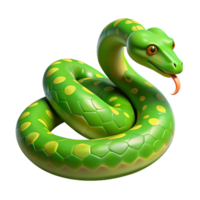 peaceful mesmerizing A slithering green tree python with Transparent Background impeccable png
