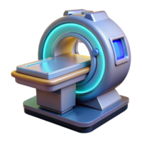 energetic magnificent Advanced medical scanner with glowing display and intricate sensors with Transparent Background detailed png