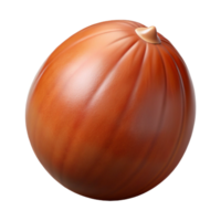 striking surreal Hyper-specific, photorealistic, isolated cutout of a single, whole nutmeg with Transparent Background high quality png