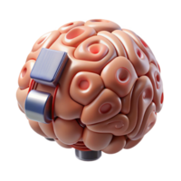 wonderful traditional Isolated cutout, photorealistic, ultra-detailed render of a single, advanced neural implant with Transparent Background precision png