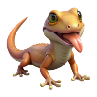 elegant nostalgic classic A basking lizard, tongue flicking with Transparent Background high resolution png