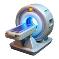 whimsical captivating Advanced medical scanner with glowing display and intricate sensors with Transparent Background precision png