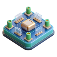 reflective alluring A circuit board with visible components with Transparent Background top-tier png
