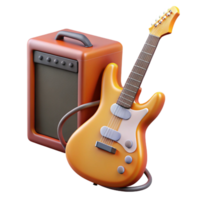 acclaimed nordic Electric guitar with amplifier with Transparent Background authentic png