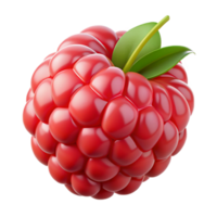 glorious peaceful artistic Red ripe raspberry with Transparent Background original png