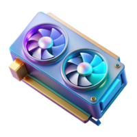 pristine distinctive Graphics card with Transparent Background png