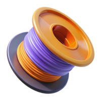 intense breathtaking D printer filament spool with Transparent Background impeccable png