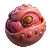 joyful vibrant Professional render, isolated cutout of a genetically modified alien animal embryo, ultra-detailed, photorealistic with Transparent Background perfect clarity png