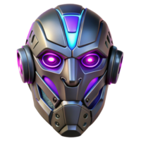alluring coastal Cyberpunk mask with LED lights and intricate design with Transparent Background museum quality png