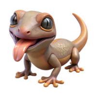 ethereal gorgeous A basking lizard, tongue flicking with Transparent Background handcrafted png