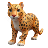 standout coastal A spotted leopard, crouching with Transparent Background expertly shot png