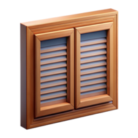 tranquil sumptuous Wooden window shutter panel, with Transparent Background precision png
